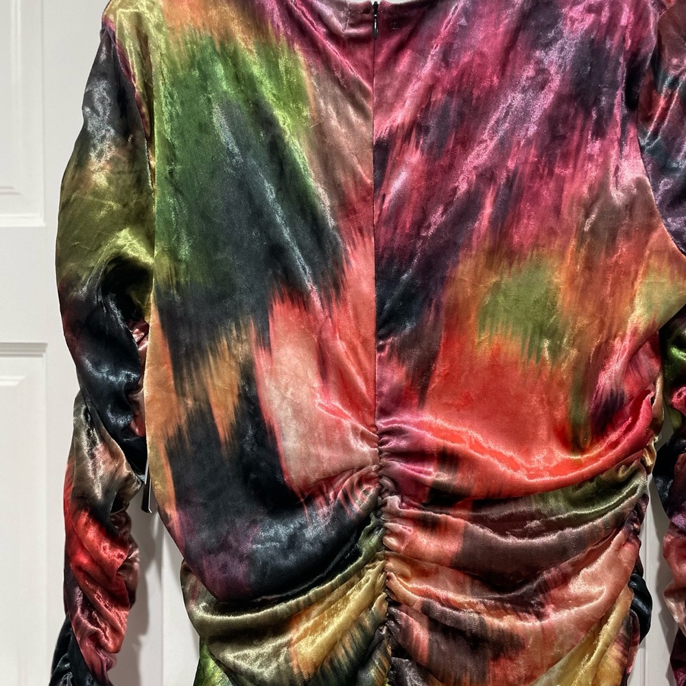 Women's Multicolor Ruched Dress - Picture 4 of 4